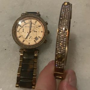 Michael Kors bracelet and watch
